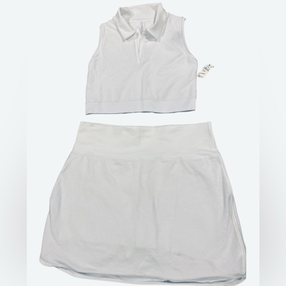 Offline by Arie White Sleeveless Top and Skirt Set